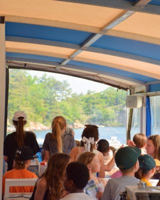 Local students look towards the Narrows